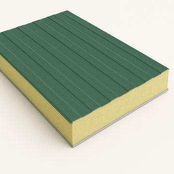 Стеновая сэндвич-панель с минеральной ватой 60 мм RAL 1014 в наличии в Вологде